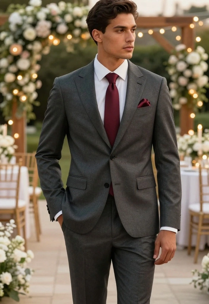 21 Modern Groom's Attire Styles That Redefine Wedding Fashion (Don’t Miss #5!) - 1. Classic Charcoal Suit 1