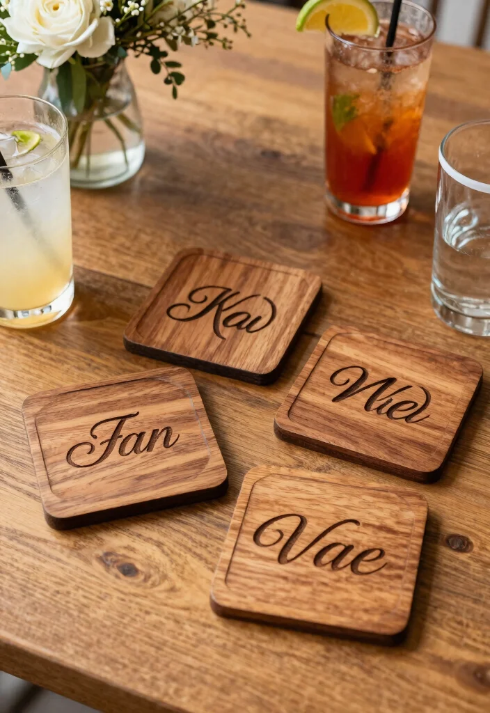 21 Personalized Wedding Gifts That'll Make the Couple Say 'Wow!' (You Won't Believe #13!) - 10. Customized Coasters 1