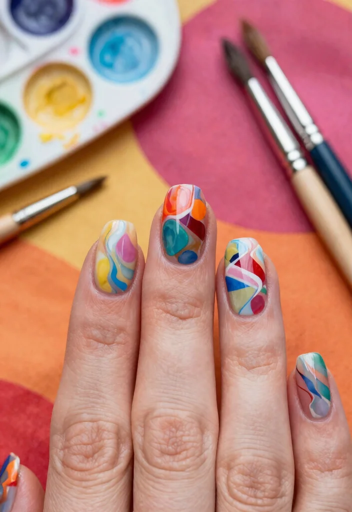 21 Stunning Wedding Nail Art Ideas That Will Make You Say 'I Do!' - 13. Artistic Abstracts 1