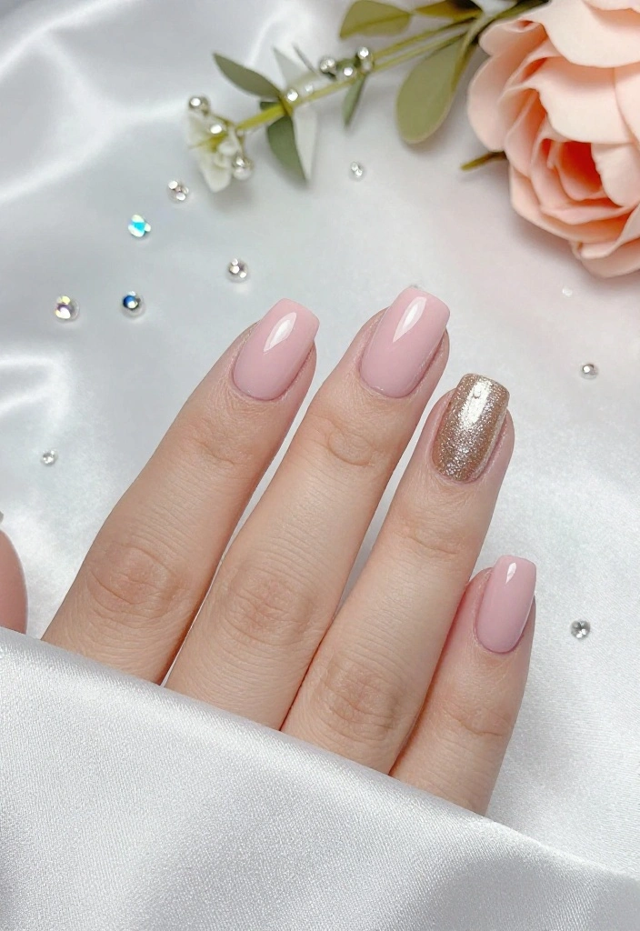 21 Stunning Wedding Nail Art Ideas That Will Make You Say 'I Do!' - 14. Statement Accent Nails 1