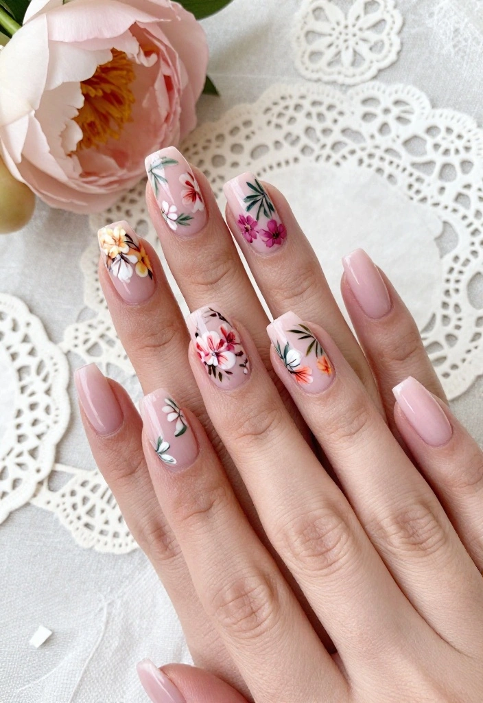 21 Stunning Wedding Nail Art Ideas That Will Make You Say 'I Do!' - 2. Floral Elegance 1