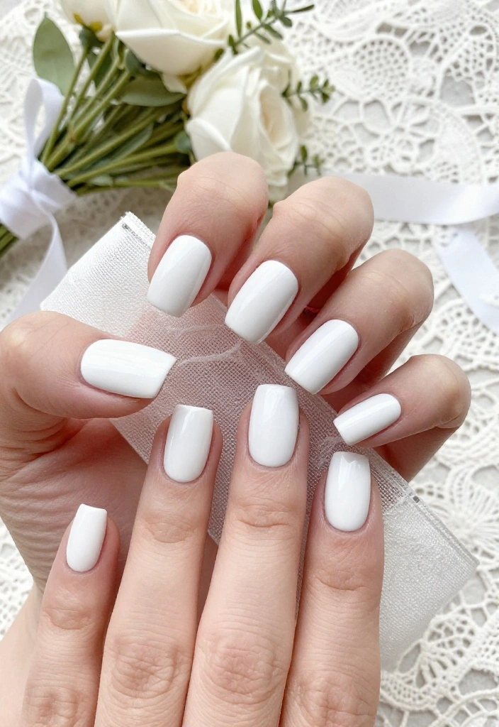 21 Stunning Wedding Nail Art Ideas That Will Make You Say 'I Do!' - 20. Timeless Solid Colors 1