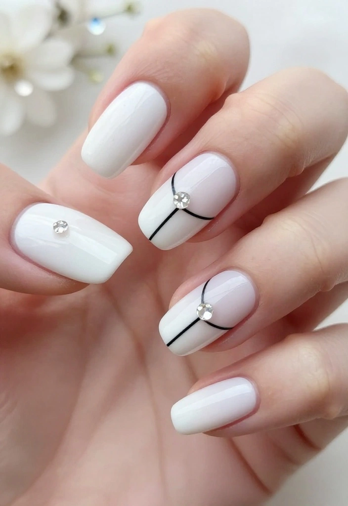 21 Stunning Wedding Nail Art Ideas That Will Make You Say 'I Do!' - 5. Minimalist Chic 1