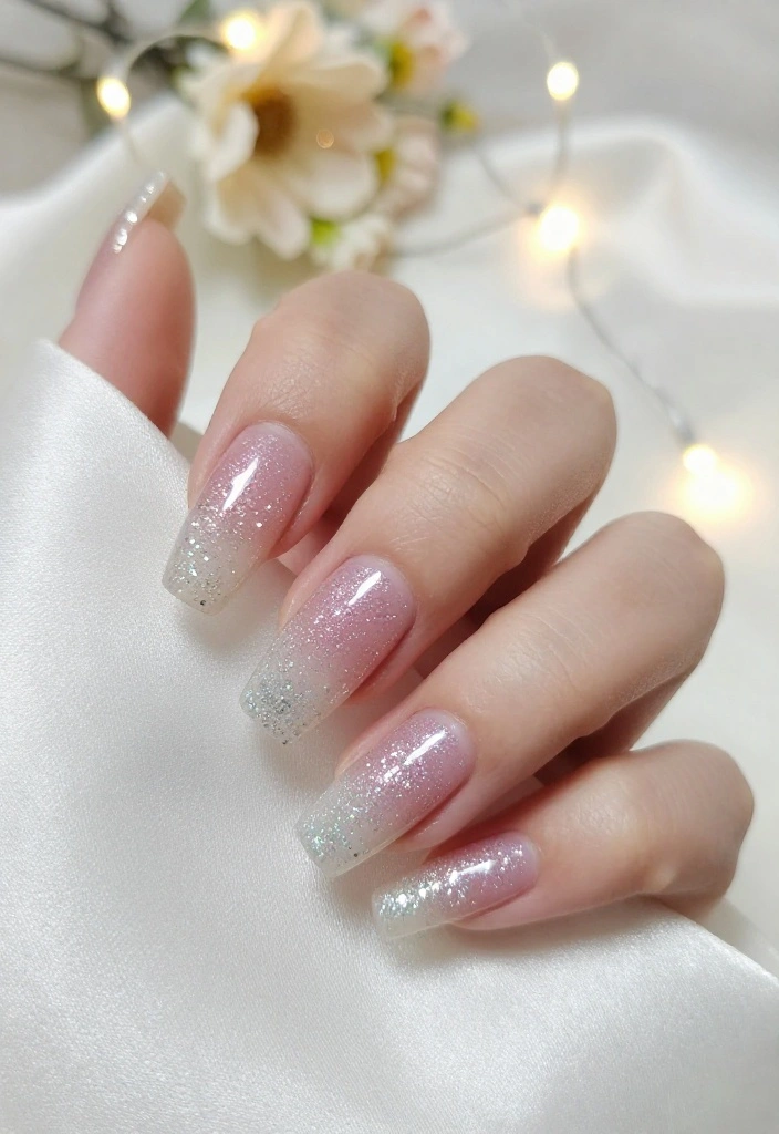 21 Stunning Wedding Nail Art Ideas That Will Make You Say 'I Do!' - 7. Sparkling Glitter Gradients 1