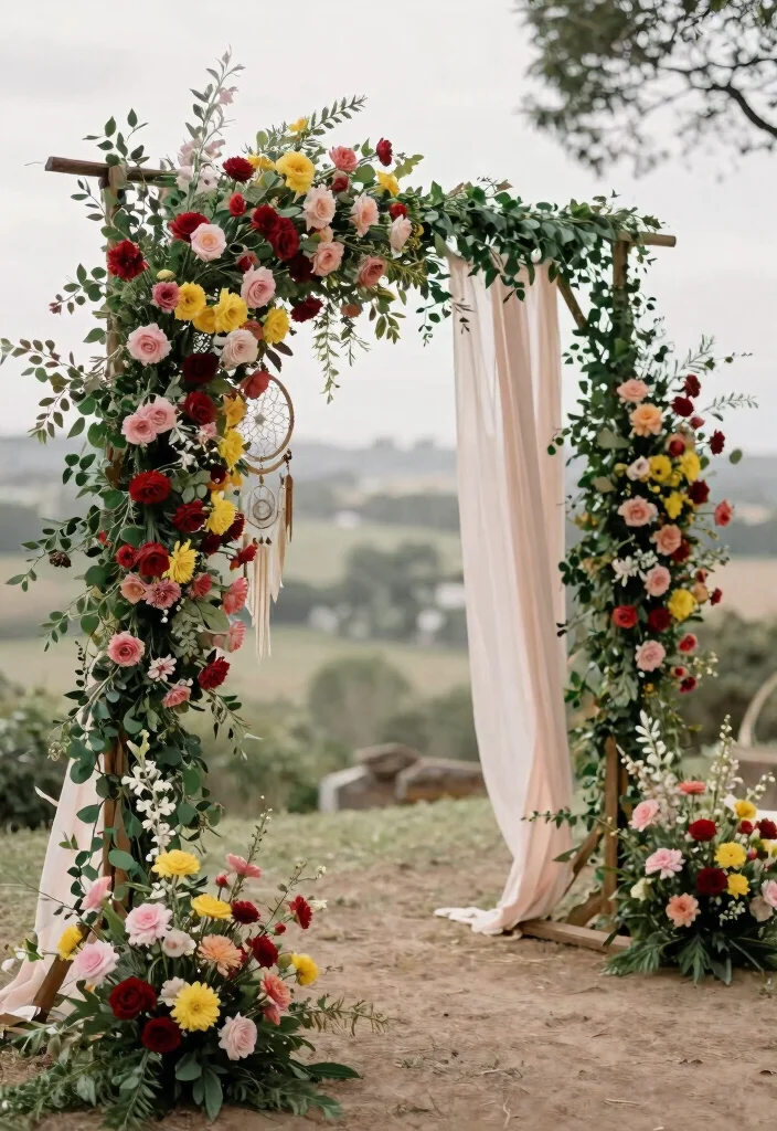 22 Bohemian Wedding Decor Ideas That Embrace Your Free Spirit - 1. Dreamy Floral Arches 1