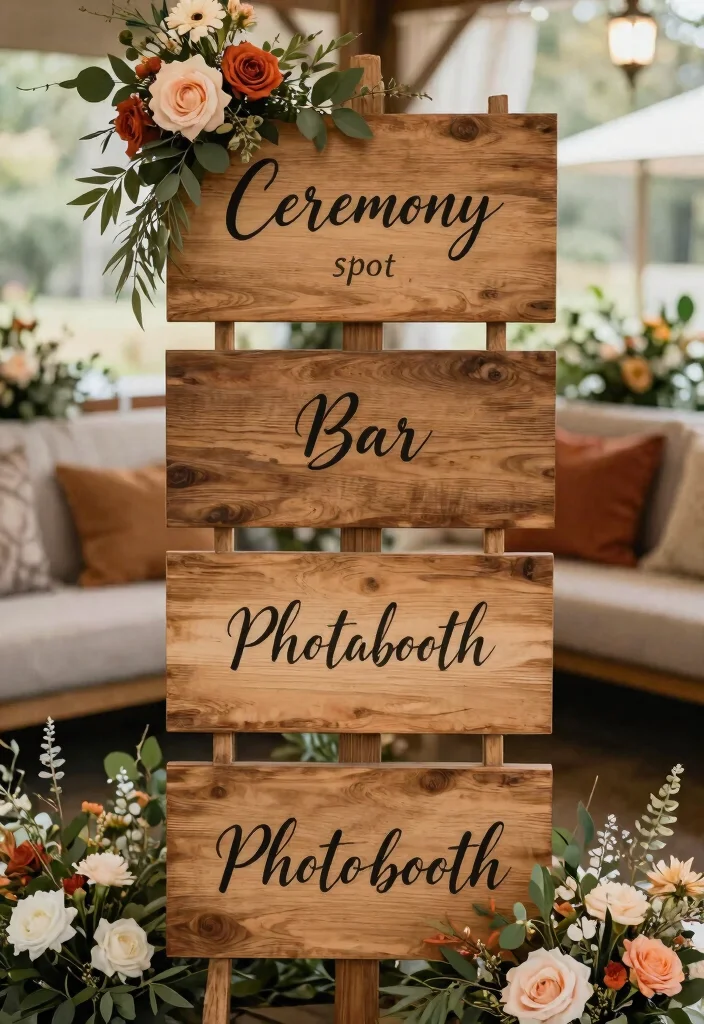 22 Bohemian Wedding Decor Ideas That Embrace Your Free Spirit - 12. Personalized Signage 1