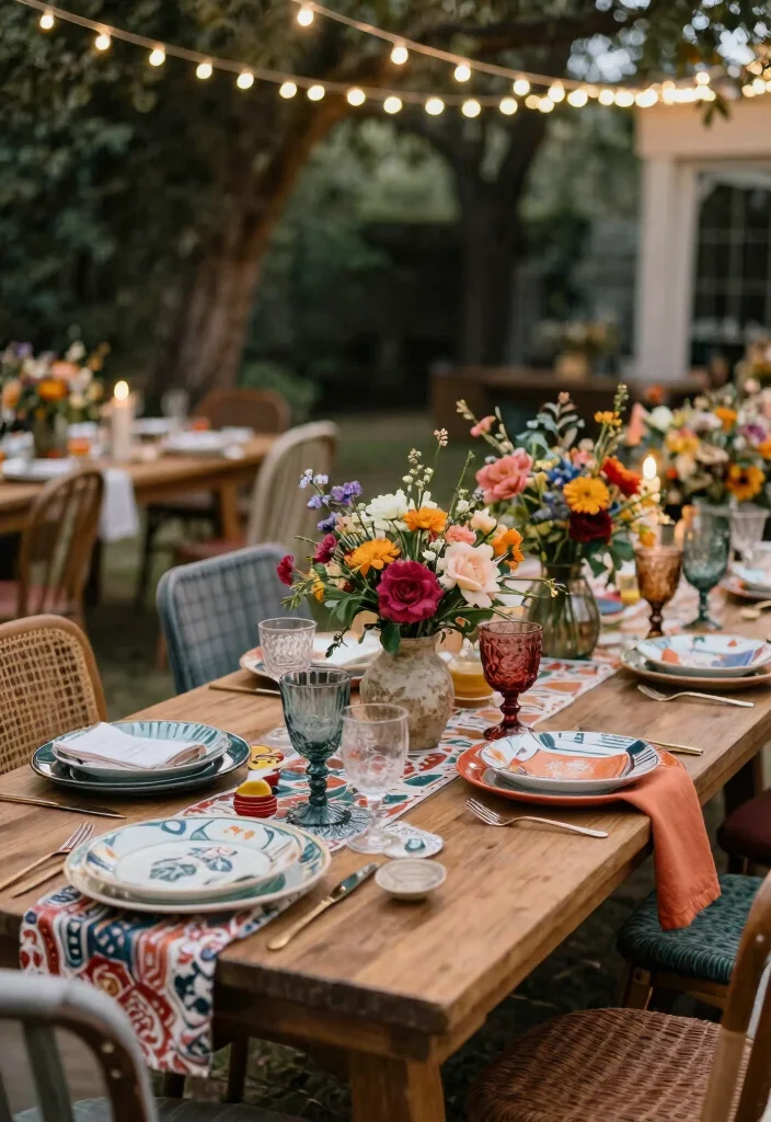 22 Bohemian Wedding Decor Ideas That Embrace Your Free Spirit - 2. Eclectic Table Settings 1