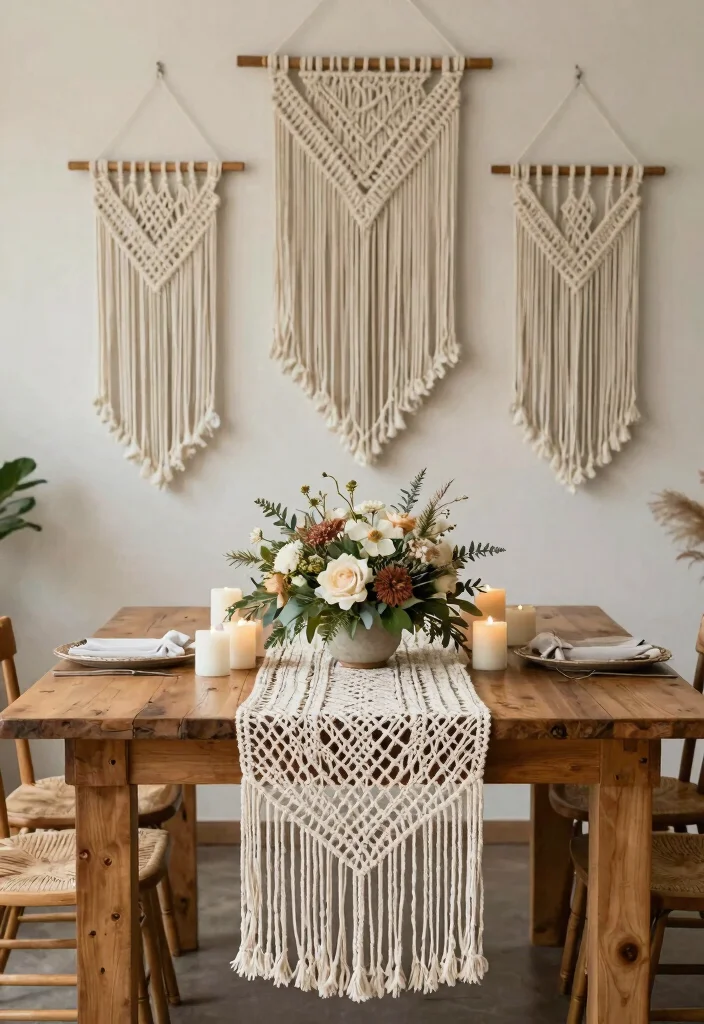 22 Bohemian Wedding Decor Ideas That Embrace Your Free Spirit - 22. A Touch of Macramé 1