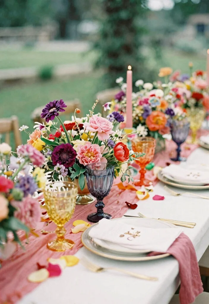 22 Bohemian Wedding Decor Ideas That Embrace Your Free Spirit - 5. Daring Color Palettes 1