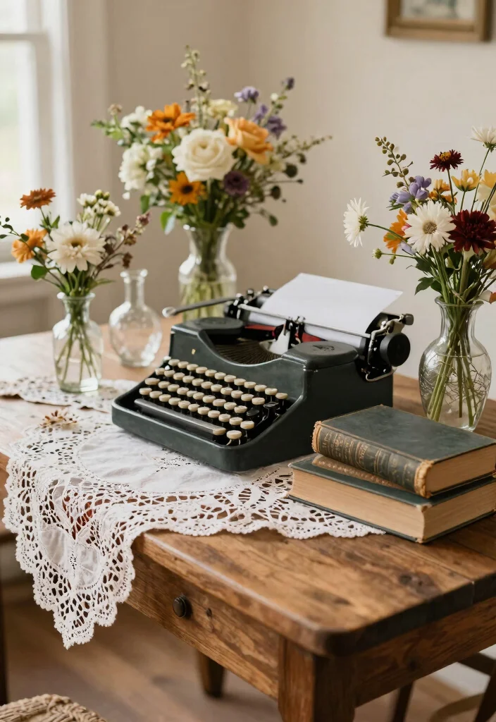 22 Bohemian Wedding Decor Ideas That Embrace Your Free Spirit - 6. Vintage-Inspired Details 1
