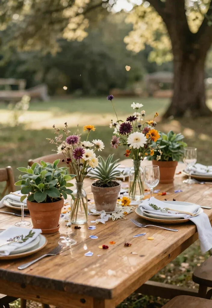 22 Bohemian Wedding Decor Ideas That Embrace Your Free Spirit - 9. Eco-Friendly Decor 1