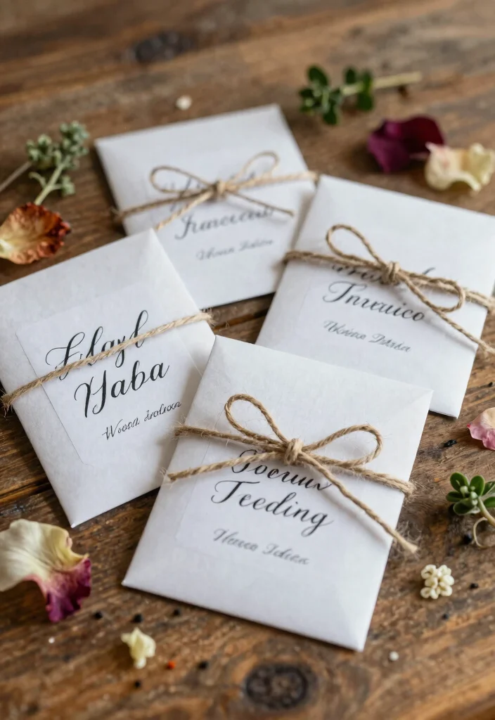 22 Rustic DIY Wedding Favors That Will Add Elegance to Your Big Day! - 1. Personalized Seed Packets 1