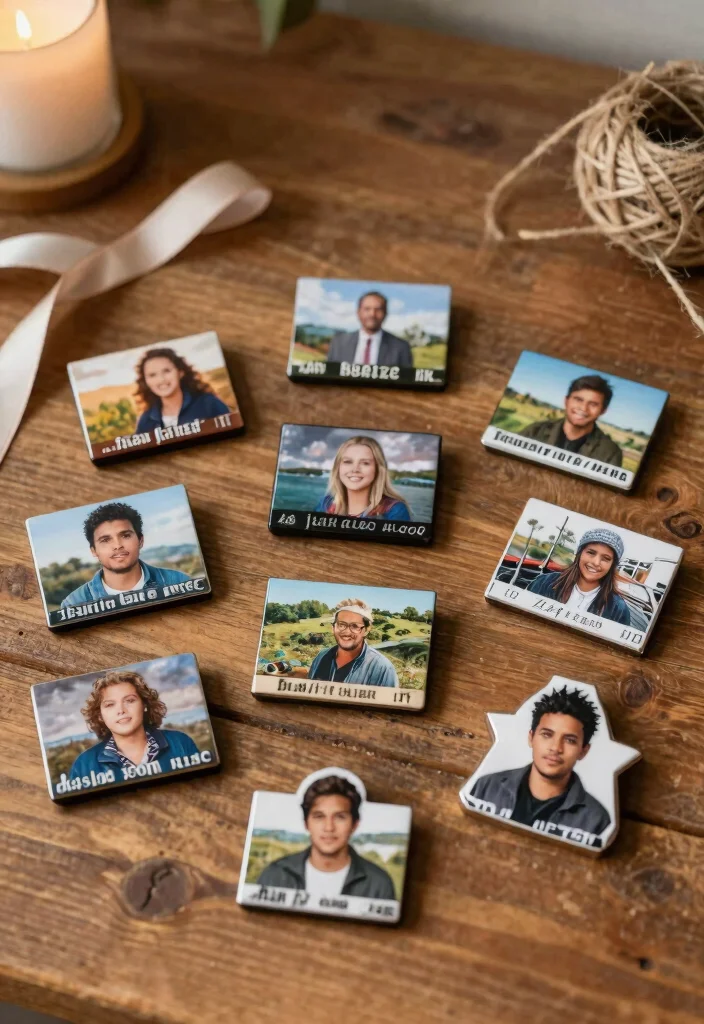 22 Rustic DIY Wedding Favors That Will Add Elegance to Your Big Day! - 16. Personalized Magnets 1