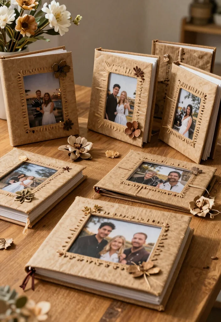 22 Rustic DIY Wedding Favors That Will Add Elegance to Your Big Day! - 19. Rustic Photo Albums 1