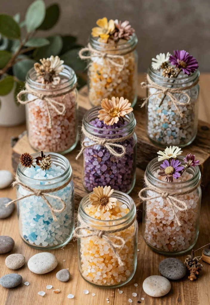 22 Rustic DIY Wedding Favors That Will Add Elegance to Your Big Day! - 4. Homemade Bath Salts 1
