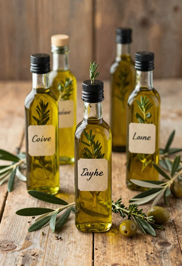 22 Rustic DIY Wedding Favors That Will Add Elegance to Your Big Day! - 7. Infused Olive Oil Bottles 1