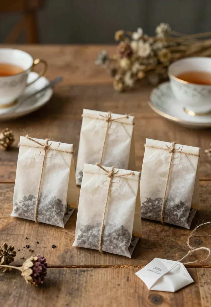 22 Rustic DIY Wedding Favors That Will Add Elegance to Your Big Day! - 8. Vintage Tea Bags 1