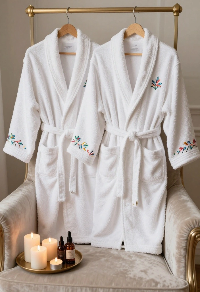 25 Personalized Wedding Gifts Every Couple Will Adore (You Won't Believe #12!) - 19. Customized Bathrobe Set 1