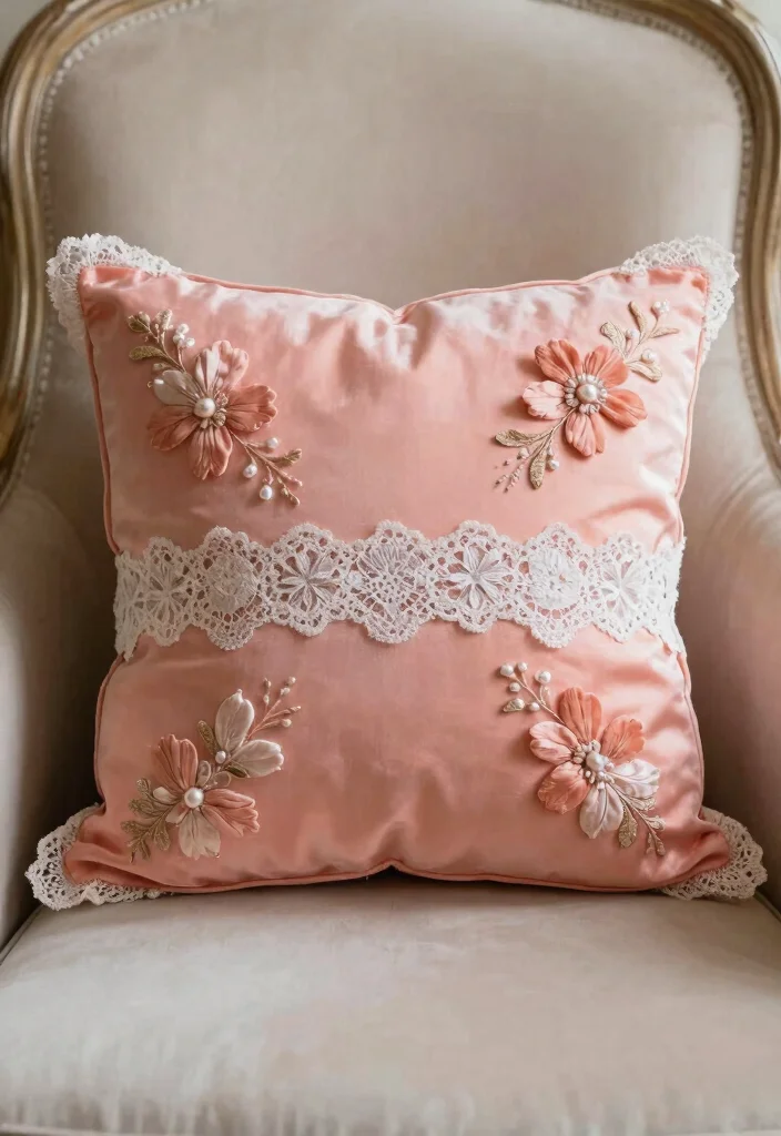 25 Stunning Coral Wedding Accents That Will Make Your Day Unforgettable! - 16. Coral Ring Bearer Pillow 1