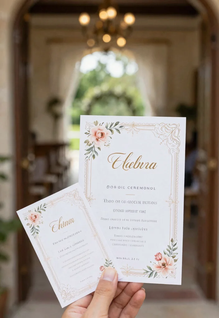 25 Stunning Coral Wedding Accents That Will Make Your Day Unforgettable! - 25. Coral Ceremony Programs 1