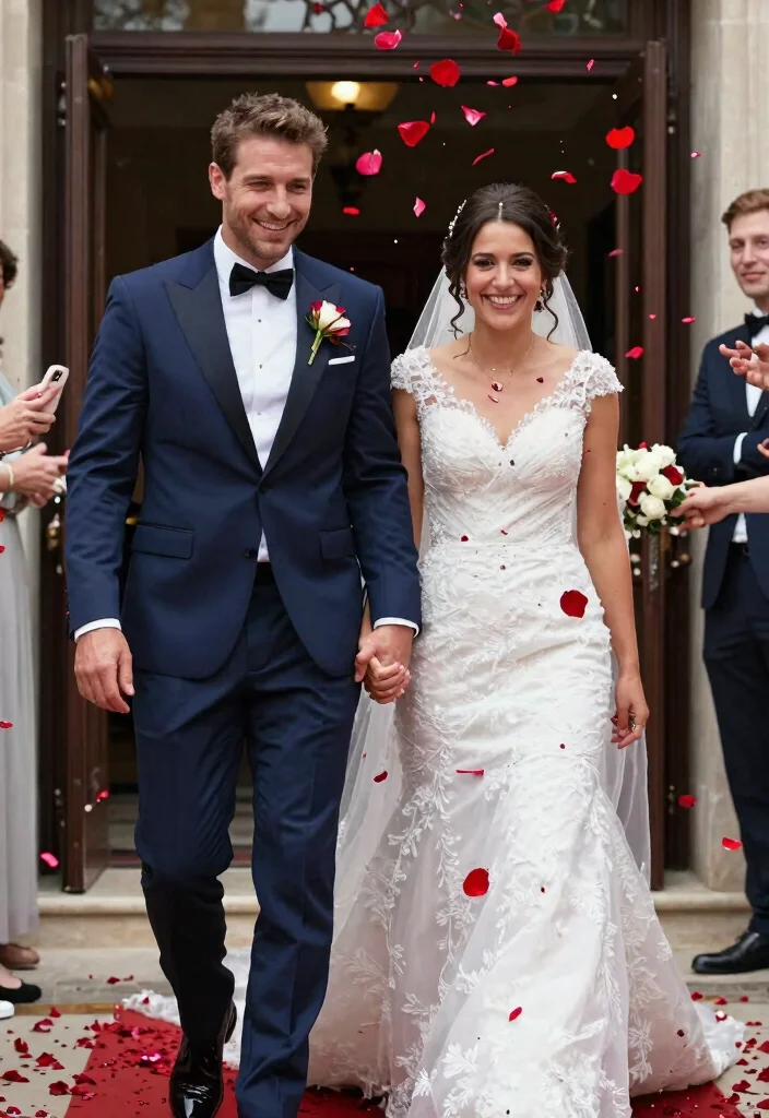 25 Stunning Red Roses Wedding Decorations That Will Leave Your Guests Breathless (You Won't Believe #12!) - 10. Romantic Rose Petal Send-Off 1