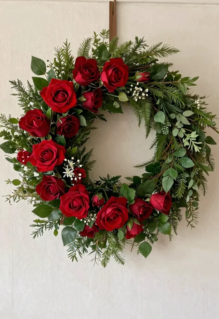 25 Stunning Red Roses Wedding Decorations That Will Leave Your Guests Breathless (You Won't Believe #12!) - 20. Whimsical Rose Wreaths 1