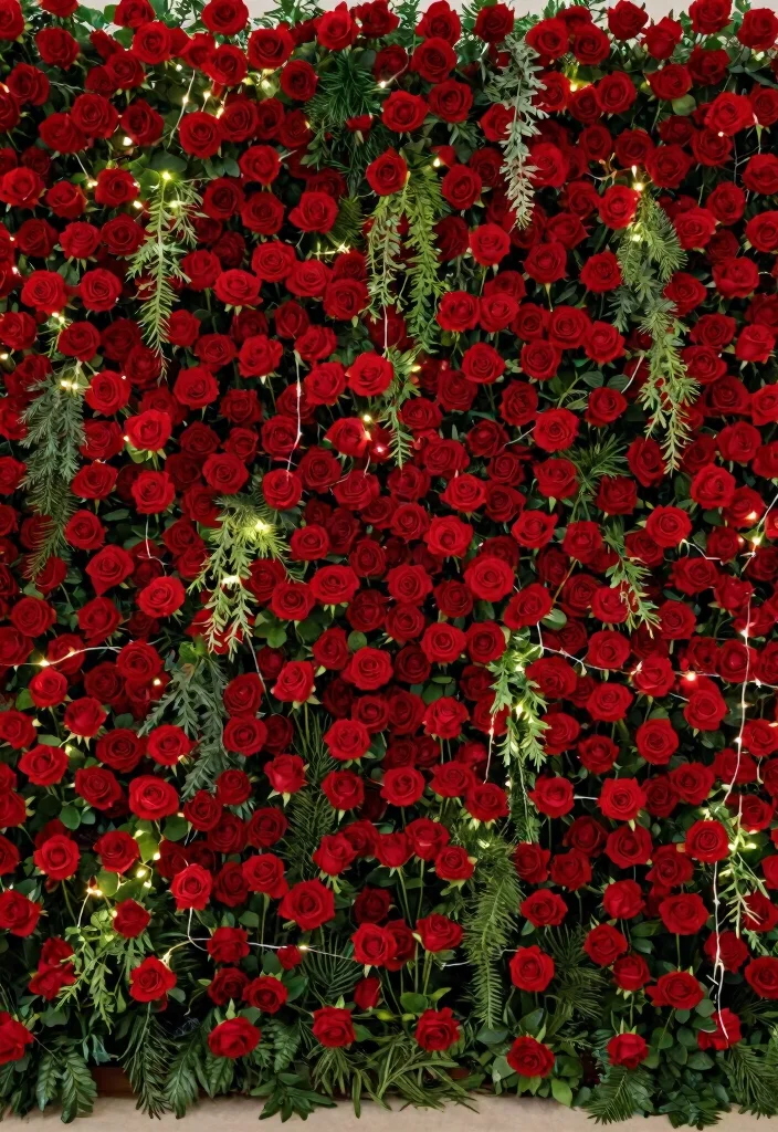 25 Stunning Red Roses Wedding Decorations That Will Leave Your Guests Breathless (You Won't Believe #12!) - 3. Luxurious Floral Backdrops 1