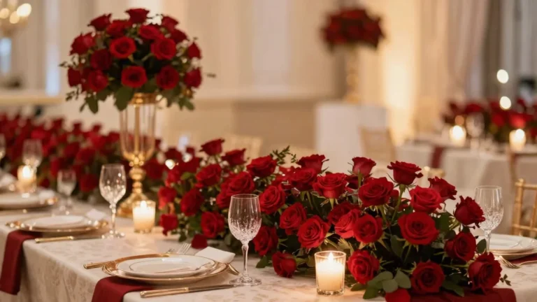 25 Stunning Red Roses Wedding Decorations That Will Leave Your Guests Breathless (You Won't Believe #12!)
