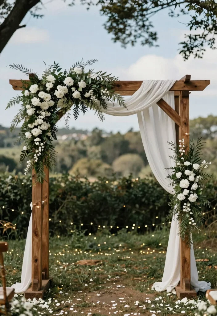 25 Stunning Wedding Venue Decoration Ideas You’ll Wish You Knew Sooner! - 1. Rustic Wooden Arches 1