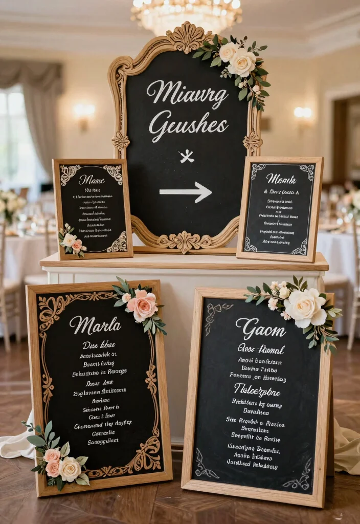 25 Stunning Wedding Venue Decoration Ideas You’ll Wish You Knew Sooner! - 13. Themed Signage and Menus 1
