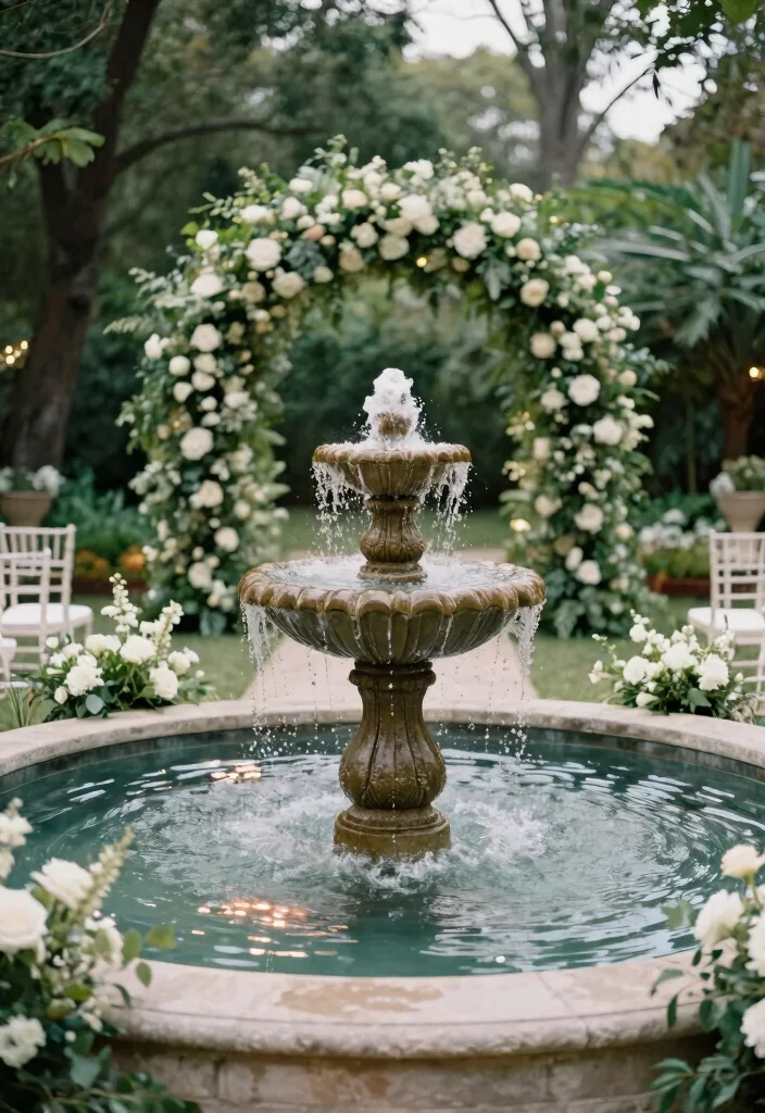 25 Stunning Wedding Venue Decoration Ideas You’ll Wish You Knew Sooner! - 15. Water Features 1