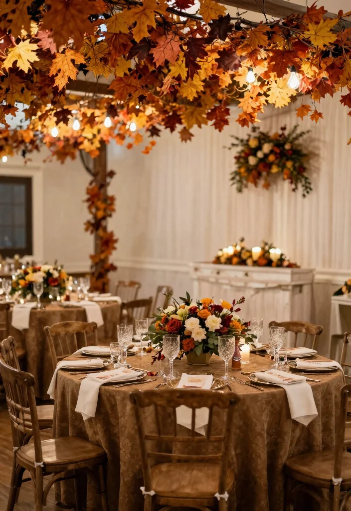 25 Stunning Wedding Venue Decoration Ideas You’ll Wish You Knew Sooner! - 19. Seasonal Decor Elements 1