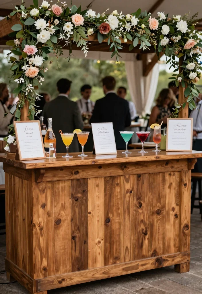 25 Stunning Wedding Venue Decoration Ideas You’ll Wish You Knew Sooner! - 21. Themed Cocktail Stations 1