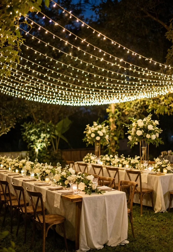 25 Stunning Wedding Venue Decoration Ideas You’ll Wish You Knew Sooner! - 4. Whimsical String Lights 1
