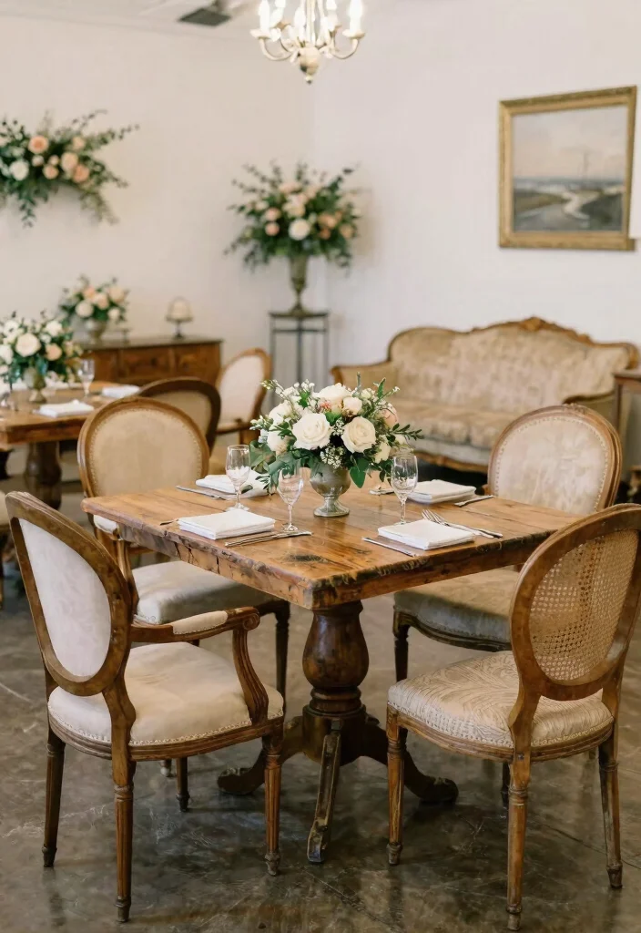 25 Stunning Wedding Venue Decoration Ideas You’ll Wish You Knew Sooner! - 5. Vintage Furniture Rentals 1