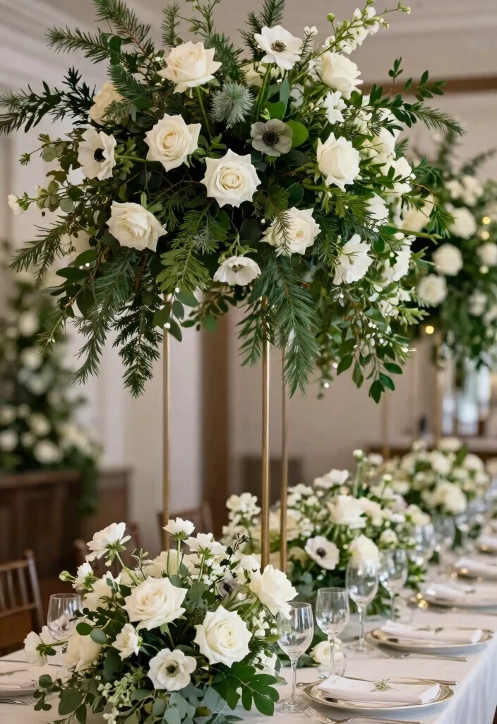 25 Winter Wedding Decor Ideas That'll Make You Feel Like You’re in a Fairytale! - 10. Stunning Floral Installations 1