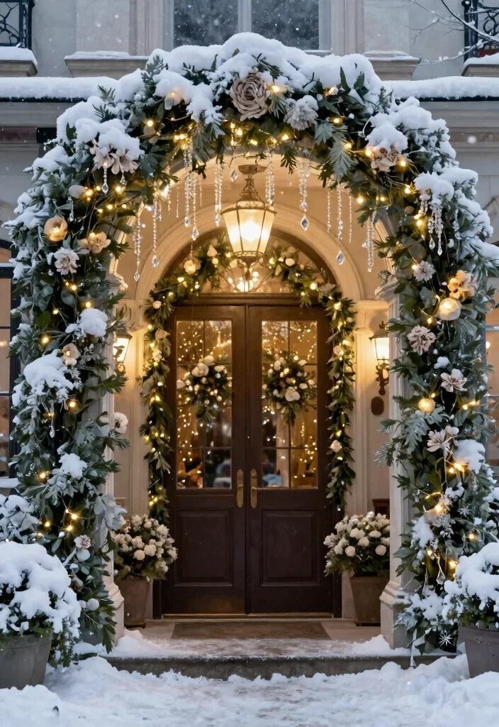 25 Winter Wedding Decor Ideas That'll Make You Feel Like You’re in a Fairytale! - 16. Winter Wonderland Archways 1