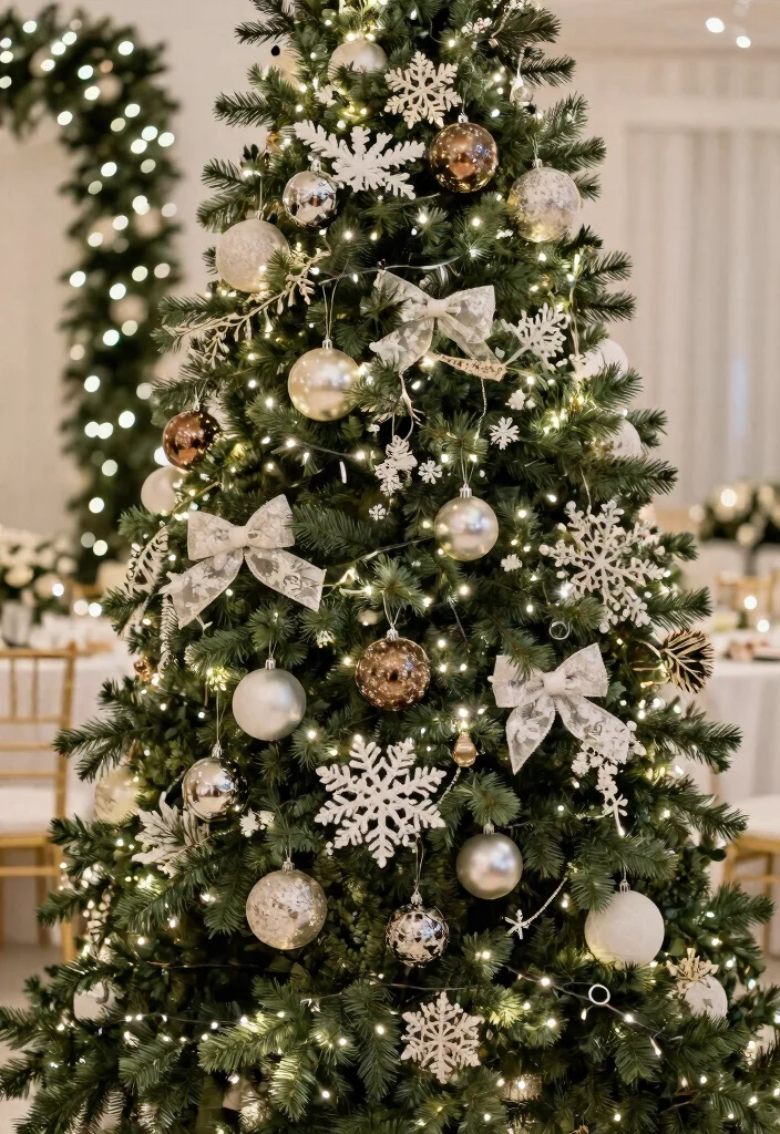 25 Winter Wedding Decor Ideas That'll Make You Feel Like You’re in a Fairytale! - 20. Festive Holiday Decor 1