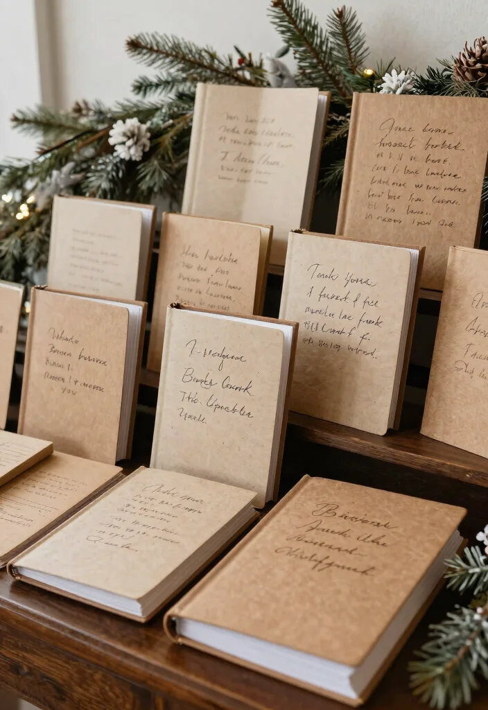 25 Winter Wedding Decor Ideas That'll Make You Feel Like You’re in a Fairytale! - 21. Handwritten Guest Books 1