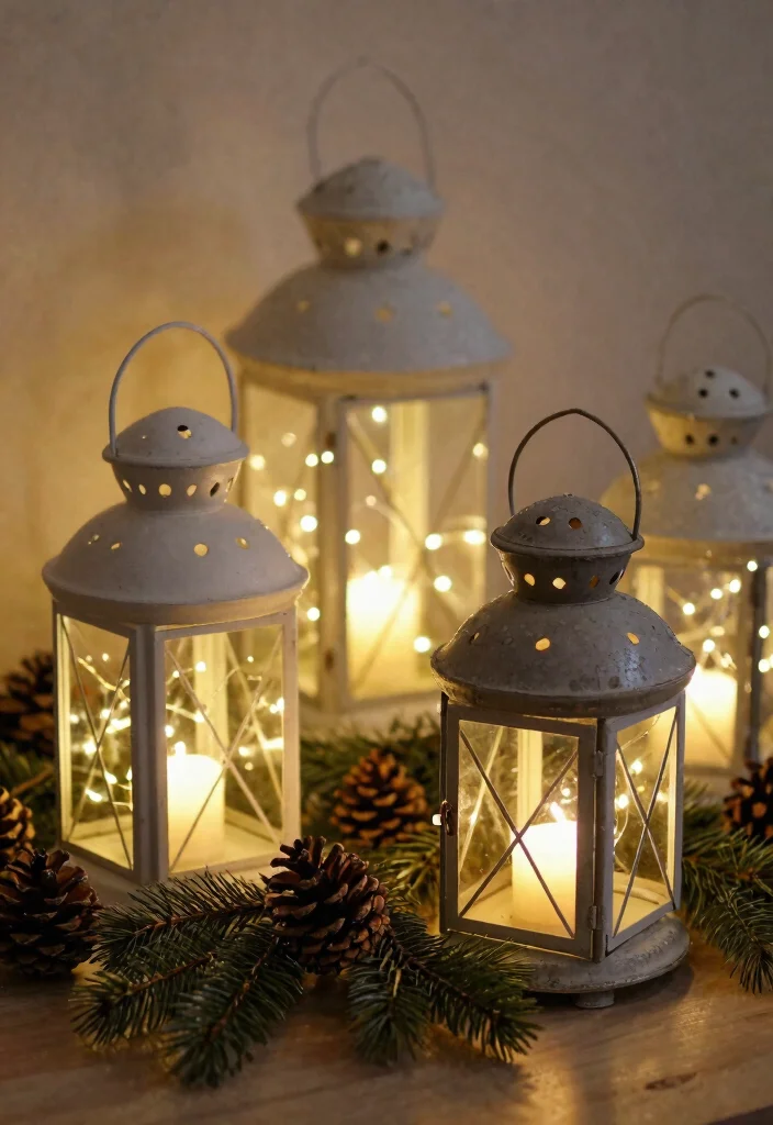 25 Winter Wedding Decor Ideas That'll Make You Feel Like You’re in a Fairytale! - 3. Rustic Lantern Accents 1