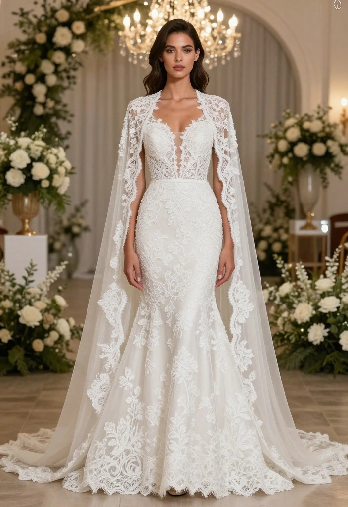 Discover the Hottest Wedding Dress Trends for 2023 (You Won't Want to Miss #4!) - 9. Capes and Cover-Ups 1