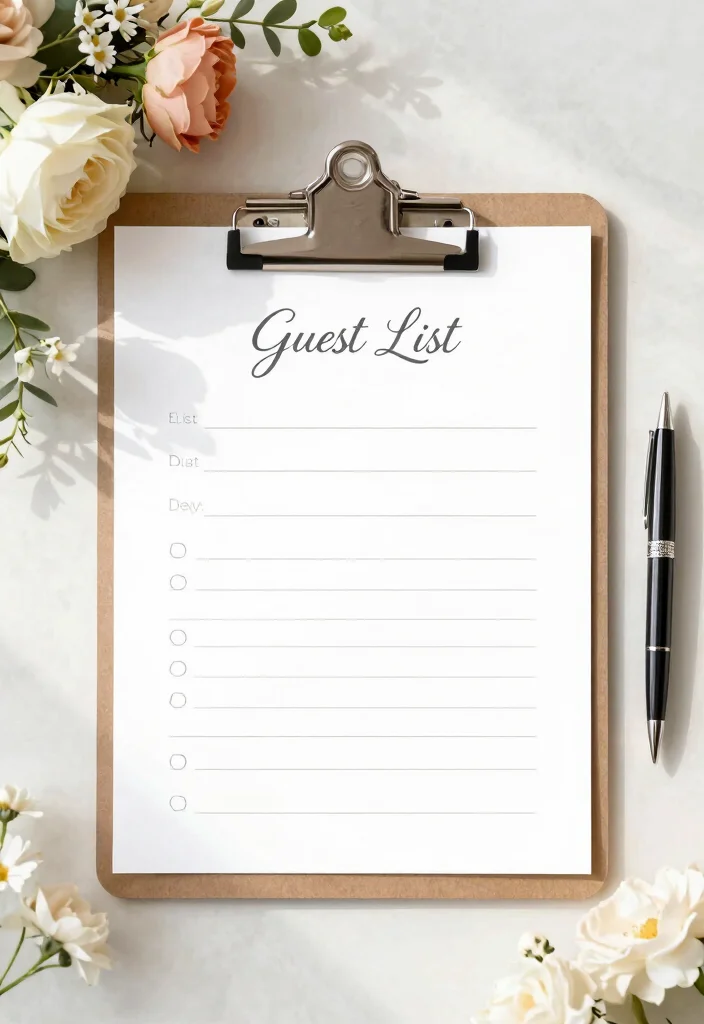 Step-by-Step Wedding Planning Checklist: 15 Tips for a Flawless Day! - 3. Create a Guest List 1