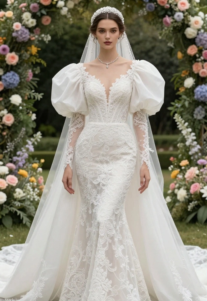 The 9 Most Jaw-Dropping Wedding Dress Trends of the Year (Prepare to Be Dazzled!) - 1. Dramatic Sleeves: The Statement Makers 1