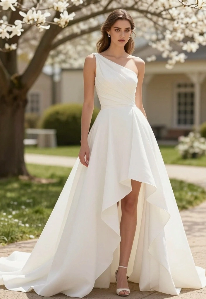 The 9 Most Jaw-Dropping Wedding Dress Trends of the Year (Prepare to Be Dazzled!) - 6. Asymmetrical Designs: Playing with Shapes 1