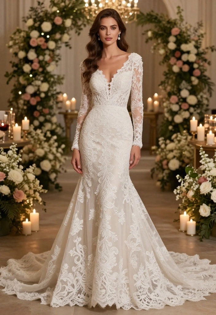 The 9 Most Jaw-Dropping Wedding Dress Trends of the Year (Prepare to Be Dazzled!) - 7. Romantic Lace: An Evergreen Classic 1