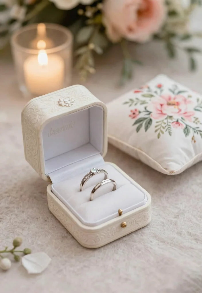 The Ultimate Wedding Checklist: 25 Must-Have Items You Can't Forget! - 13. Rings Pillows or Boxes 1