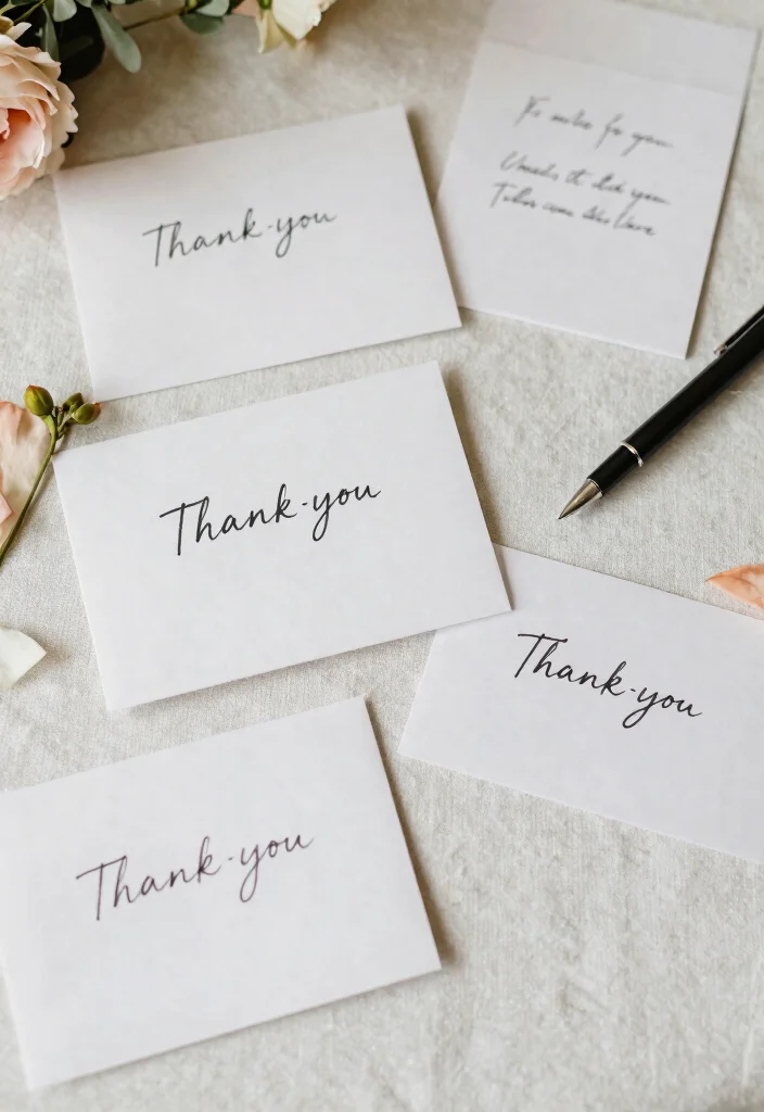 The Ultimate Wedding Checklist: 25 Must-Have Items You Can't Forget! - 24. Thank You Notes 1
