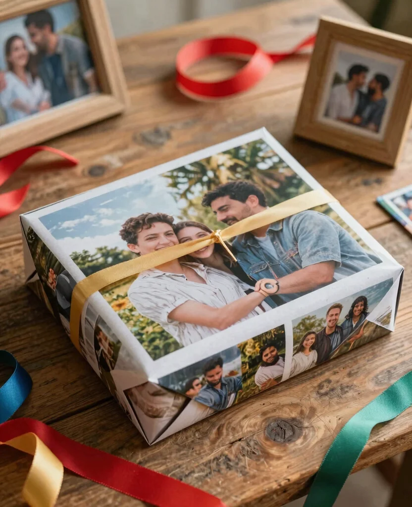 10 Creative Wedding Gift Wrapping Ideas to Make Your Presents Stand Out - 3. Personalized Photo Wrap 1