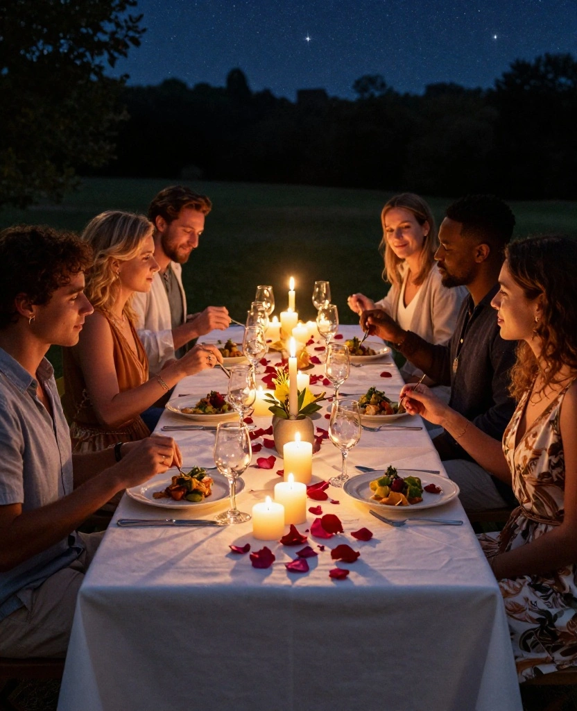 10 Dreamy and Cheap Outdoor Wedding Ideas to Celebrate Your Love Under the Stars - 7. Candlelit Dinner Tables 1