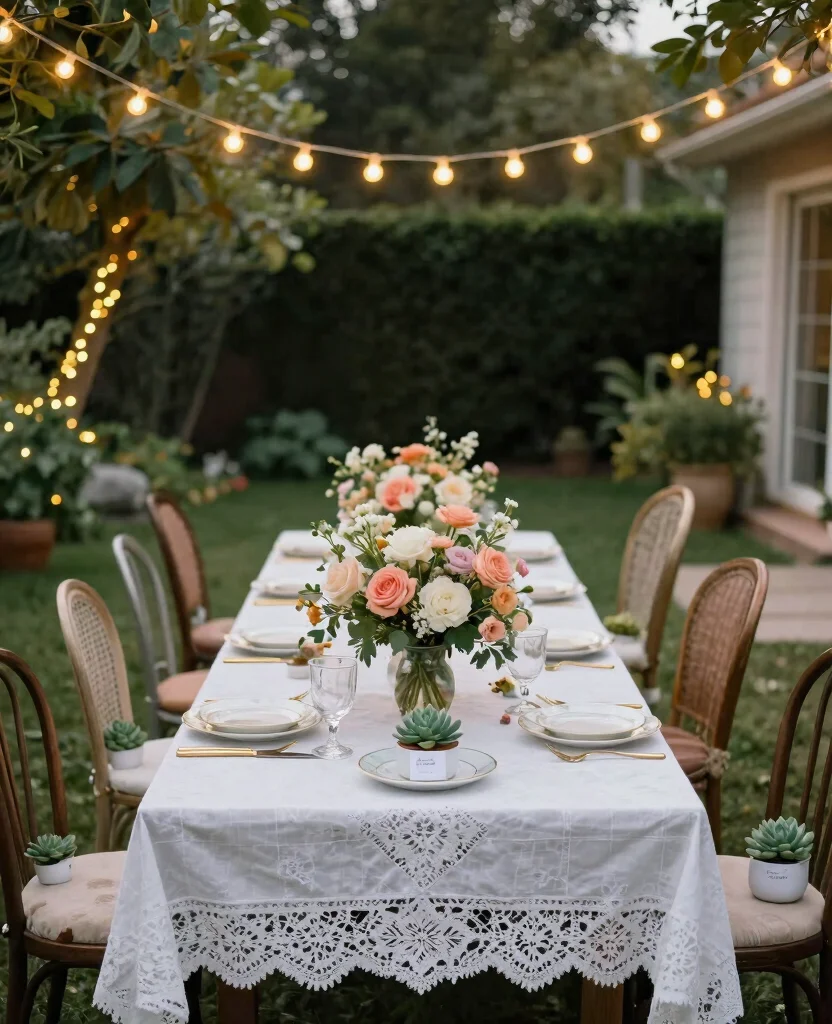 10 Enchanting Backyard Wedding Reception Ideas to Create Unforgettable Memories - 1. Elegant Outdoor Dining Setup 1